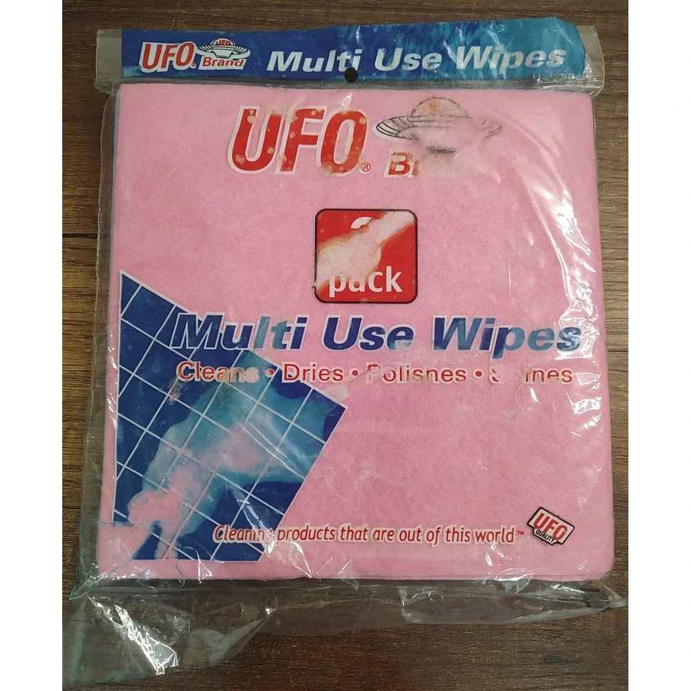 UFO Multi-Purpose Wipes 3 Packs Vtg NOS A3
